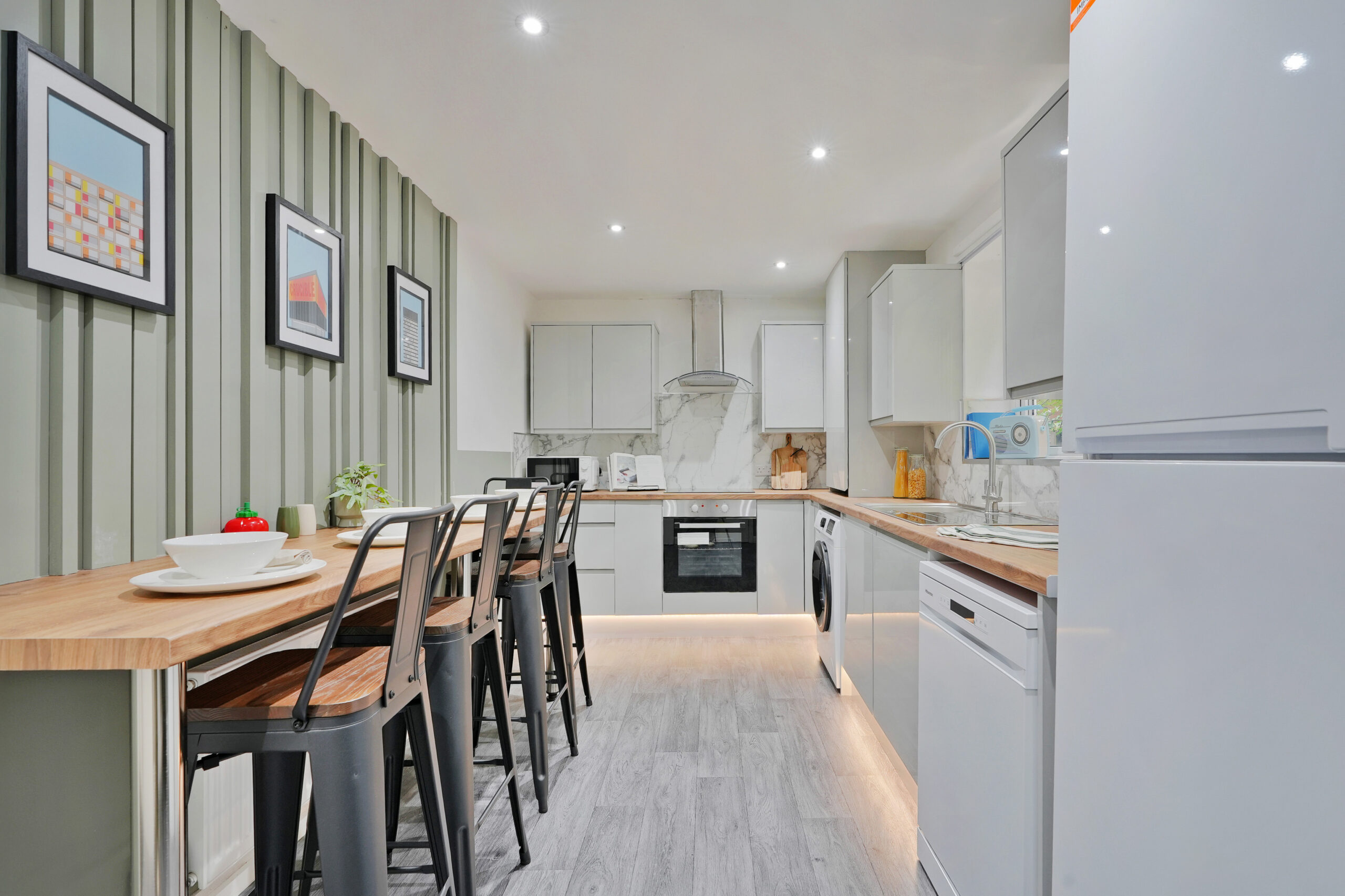 Park Village: co-living kitchen diner